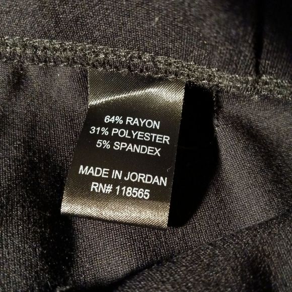 Slimming Options Black Stretch Knit Front Seam Pants Sz M - Picture 4 of 7